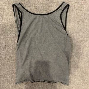 Black and white thin stripe lululemon tank